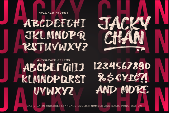Jacky Chan Font font preview - 6