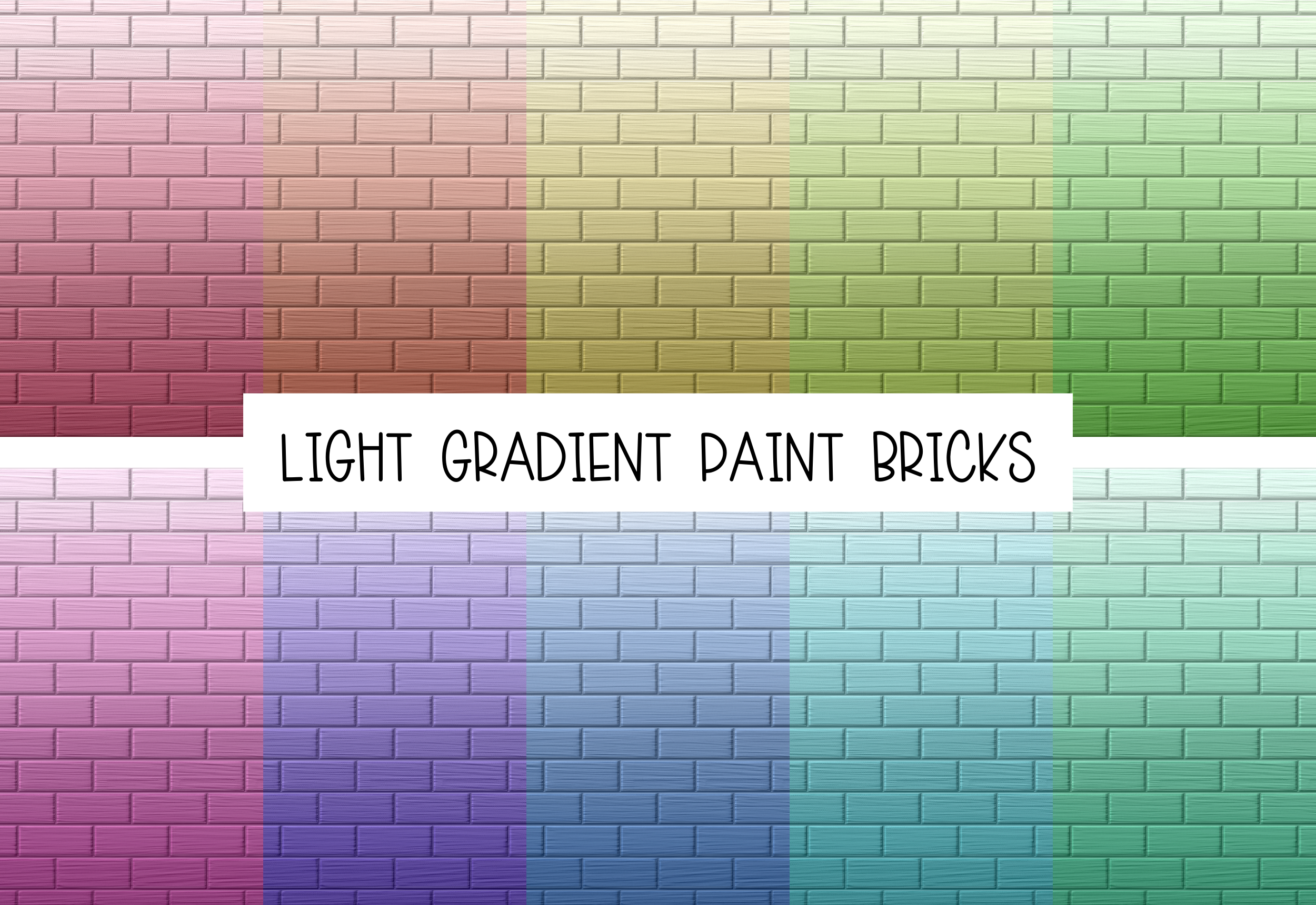 Light Gradient Paint Bricks Graphic by Crewe's Creations · Creative Fabrica
