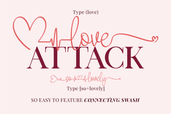 Love Attack Font PNG with transparent background - Preview 1