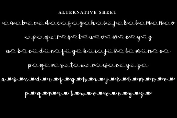Lovely White Font PNG with transparent background - Preview 5