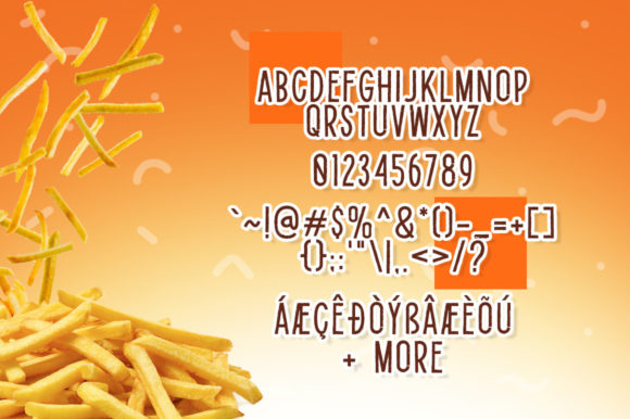 Potato Lite Font PNG with transparent background - Preview 3