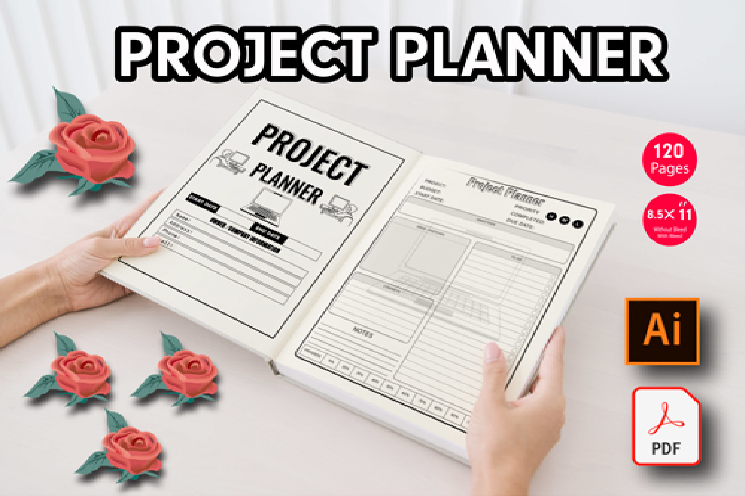 Project Planner KDP Interior Graphic by creative Shope · Creative Fabrica