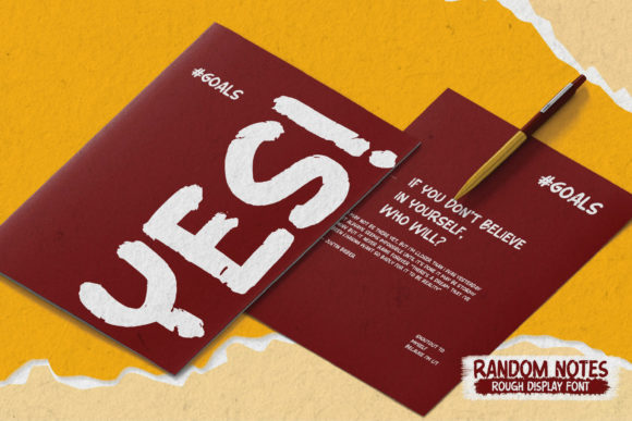 Random Notes Font PNG with transparent background - Preview 3