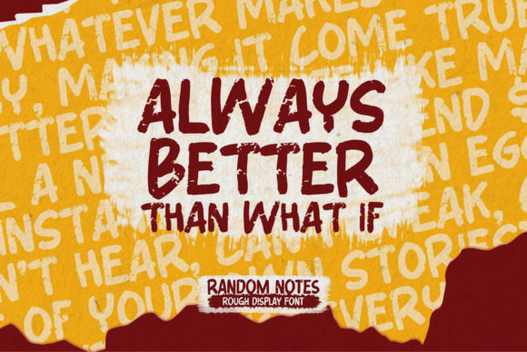 Random Notes Font PNG with transparent background - Preview 4