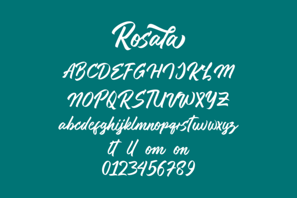 Rosala Font PNG with transparent background - Preview 3