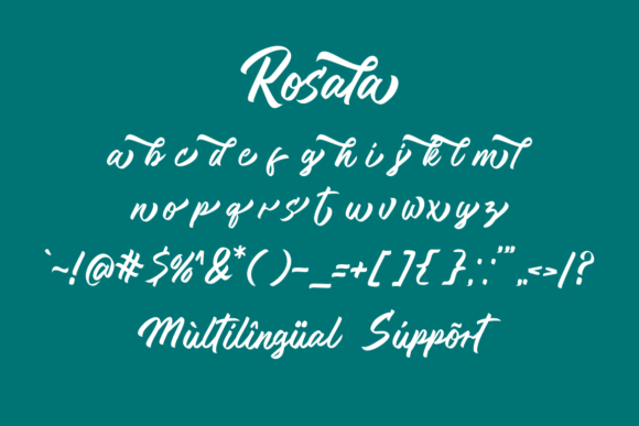 Rosala Font PNG with transparent background - Preview 4