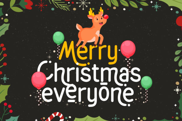 Santa's Care Font PNG with transparent background - Preview 1