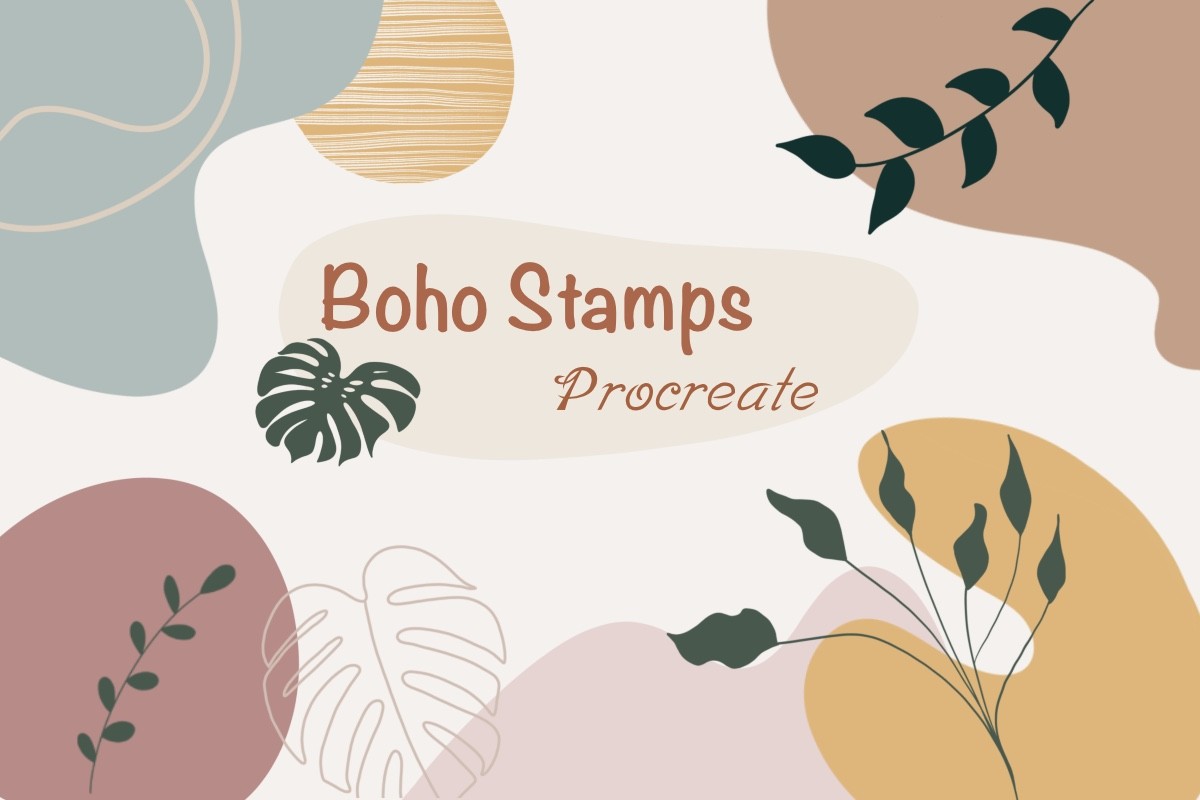 50 Boho Procreate Brush Stamps Graphic by Nine Sky Designs · Creative ...
