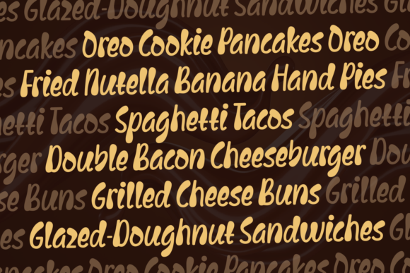 Chocolate Brownies Font PNG with transparent background - Preview 1