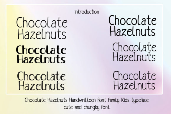 Chocolate Hazelnuts Font PNG with transparent background - Preview 1