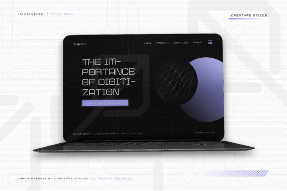 Decoode Futuristic Display Font - Preview 6