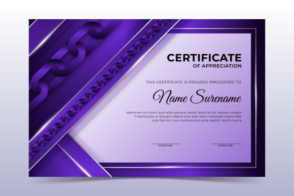 Dynamic Blue Certificate Template Grafika Szablony do Druku Przez Astira