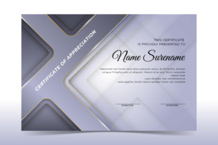 Golden Gray Certificate Template Graphic by Astira · Creative Fabrica