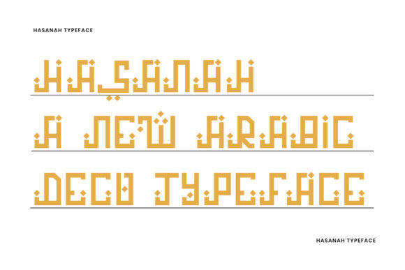 Hasanah - Arabic Style Typeface Font PNG with transparent background - Preview 1