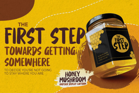 Honey Mushroom Font PNG with transparent background - Preview 1