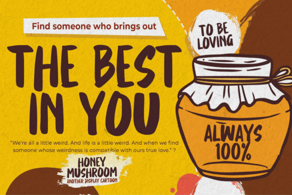 Honey Mushroom Font PNG with transparent background - Preview 2