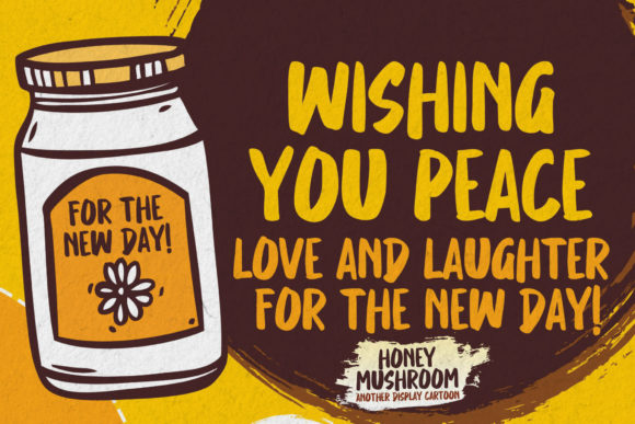 Honey Mushroom Font PNG with transparent background - Preview 3