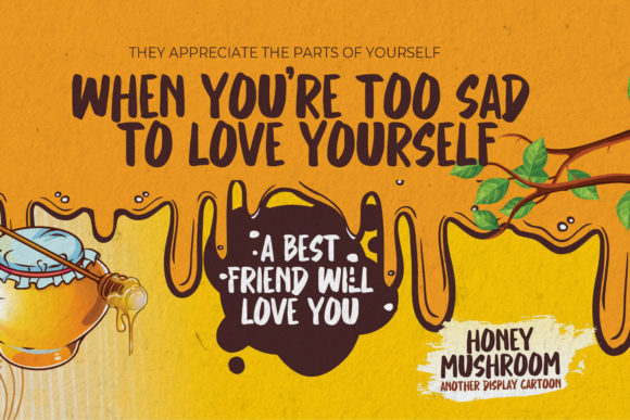 Honey Mushroom Font PNG with transparent background - Preview 4