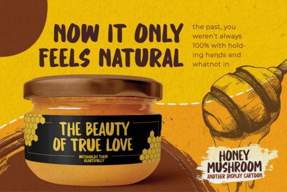 Honey Mushroom Font PNG with transparent background - Preview 6