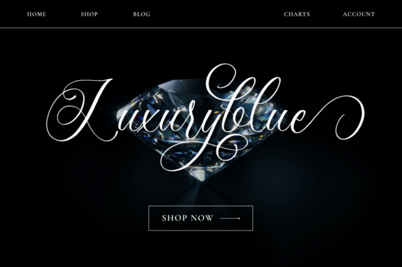 Luxuryone Calligraphy Font PNG with transparent background - Preview 2