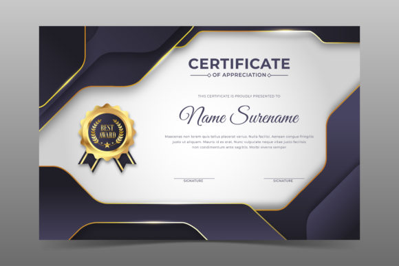 Elegant Certificate Template Design Graphic by Astira · Creative Fabrica