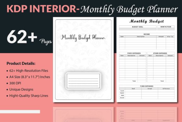 Monthly Income & Expense Budget Planners