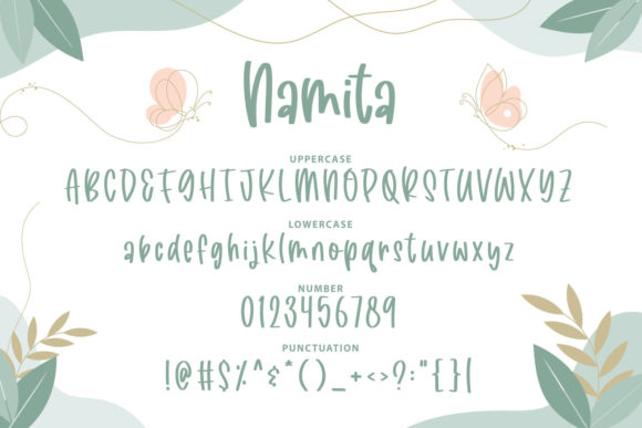 Namita Font PNG with transparent background - Preview 2