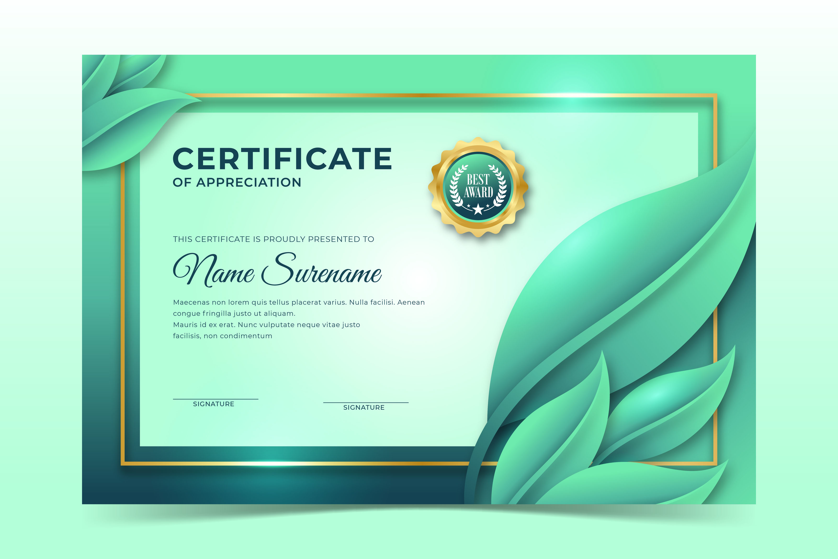 Nature Environmental Certificate Graphic by Astira · Creative Fabrica