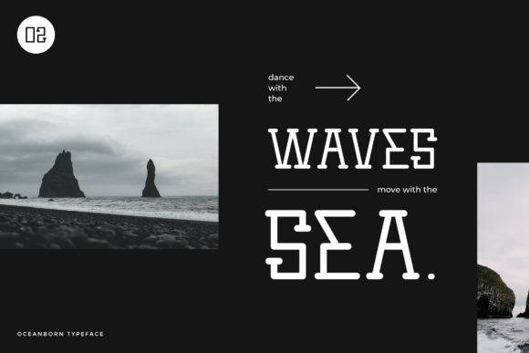 Oceanborn - Display Font PNG with transparent background - Preview 1
