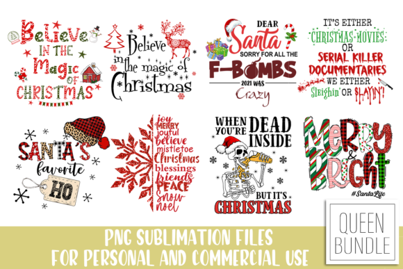 Quote Christmas Sublimation Bundle Graphics