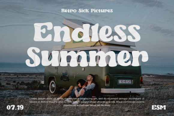 Retro Sick Font PNG with transparent background - Preview 3