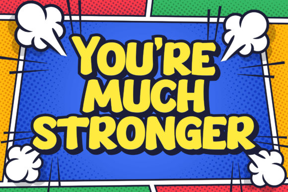 Smack Boom Font PNG with transparent background - Preview 4
