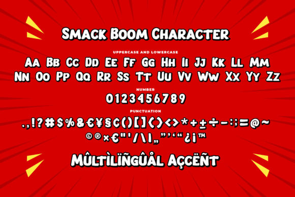 Smack Boom Font PNG with transparent background - Preview 5