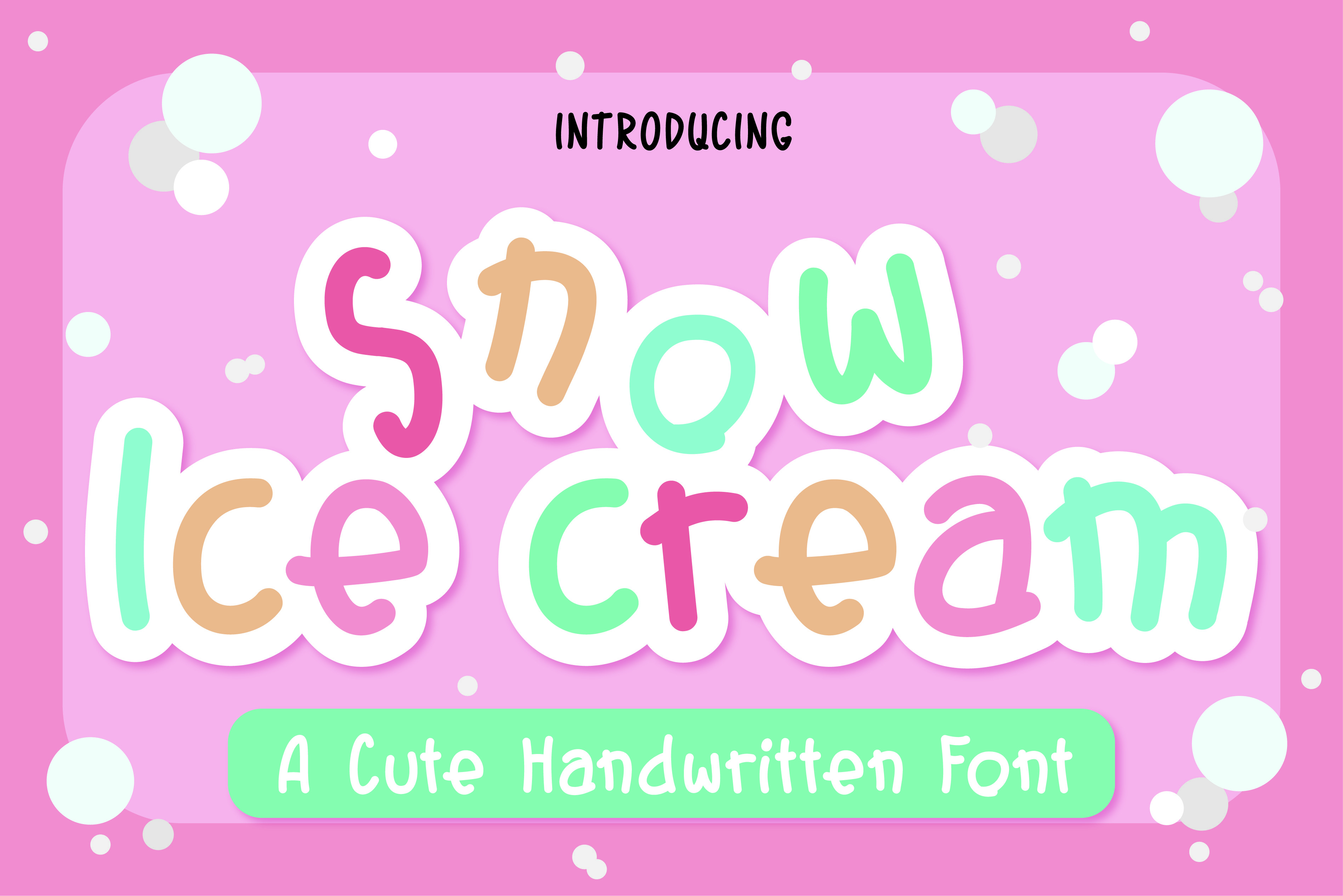 Snow Ice Cream preview: bouncy handwritten font