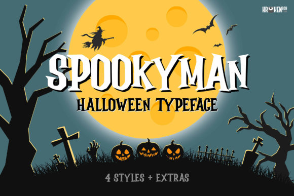 Spookyman - Halloween Typeface + Extras