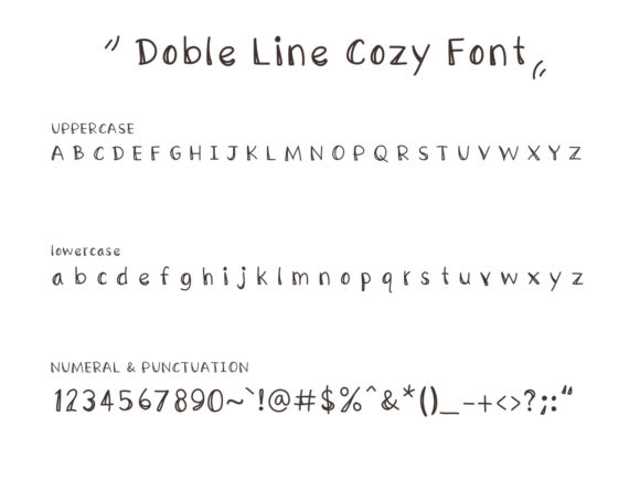 Double Line Cozy Font - Preview 2