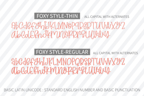 Foxy Style Font font preview - 3