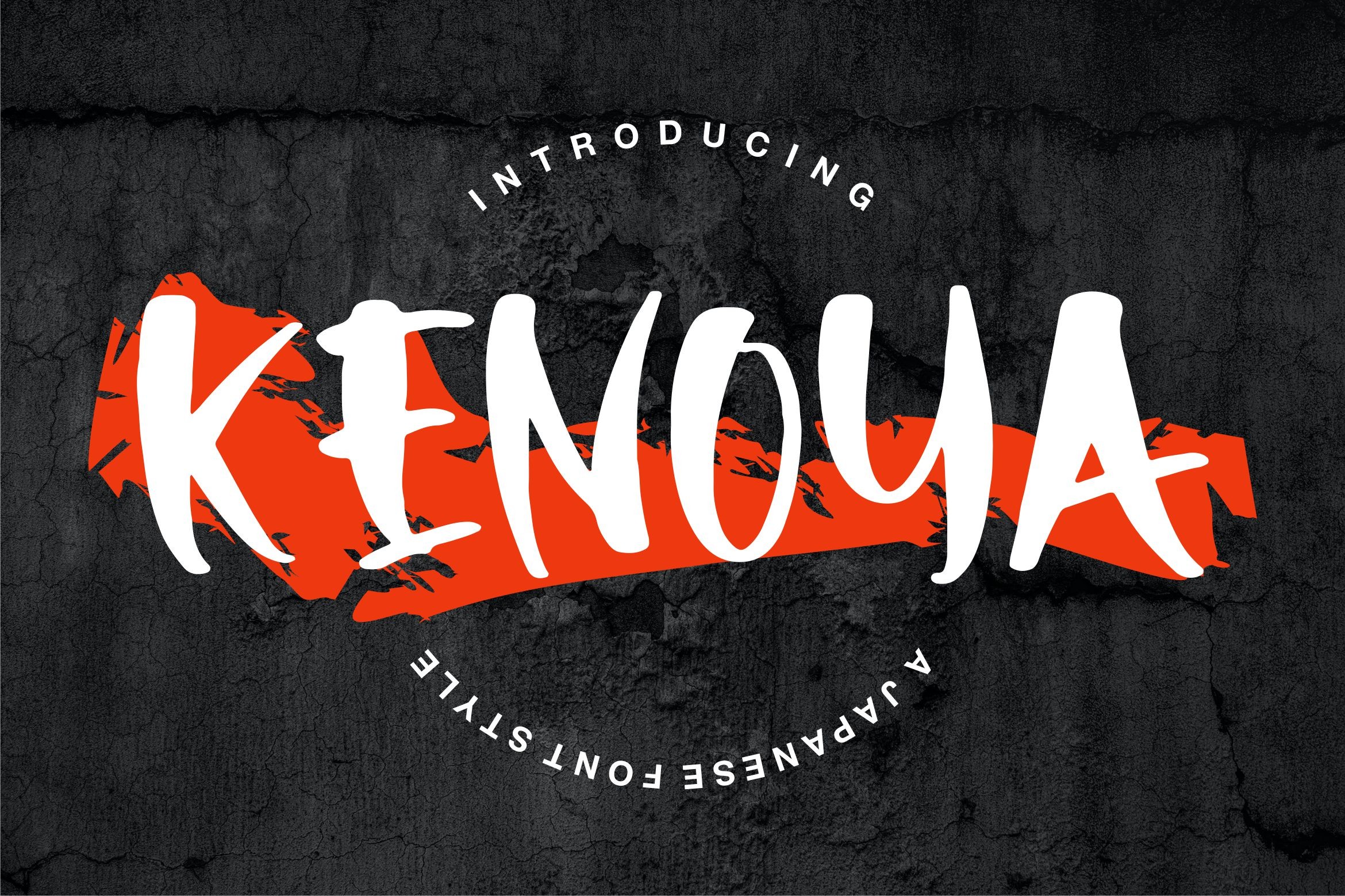 Kenoya preview, elegant Japanese calligraphy display font