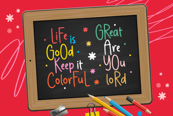Luckymoon Font PNG with transparent background - Preview 3