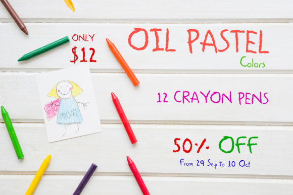 Oil Pastel Font PNG with transparent background - Preview 4