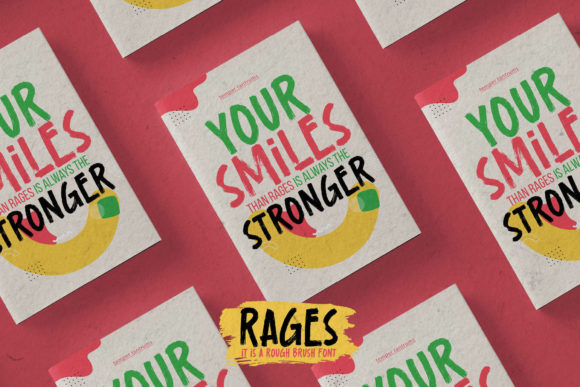 Rages Font PNG with transparent background - Preview 3