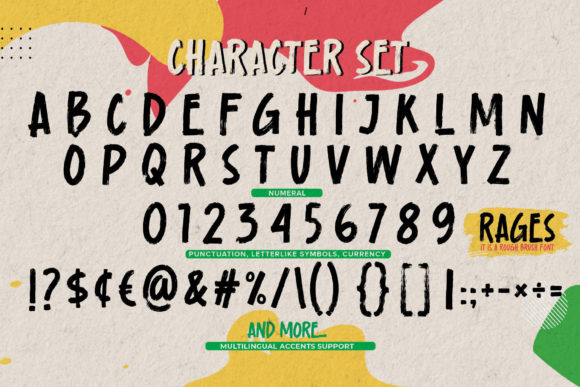 Rages Font PNG with transparent background - Preview 6