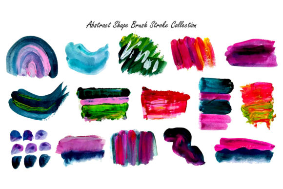 Set of Watercolor Brush Strokes