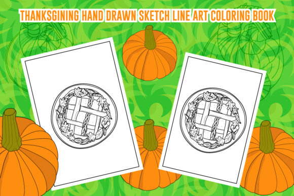 Thanksgiving Line Art Coloring Pag