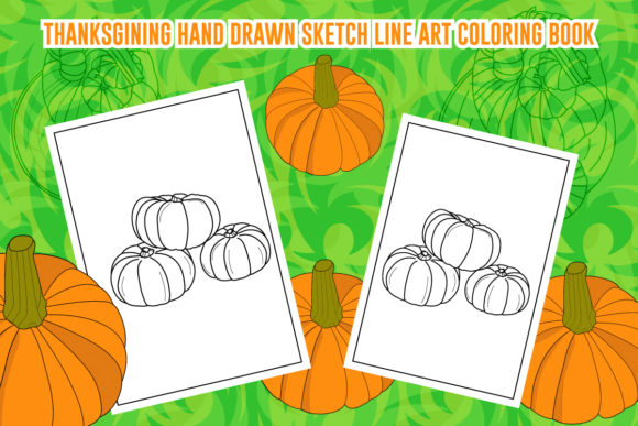 Thanksgiving Line Art Coloring Page