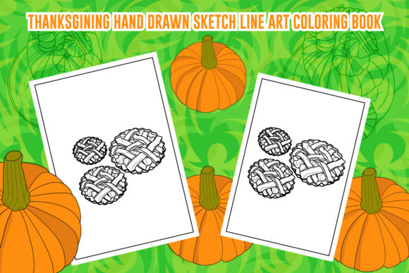 Thanksgiving Line Art Graphic Coloring Pages & Books Kids By jamila.jhuma