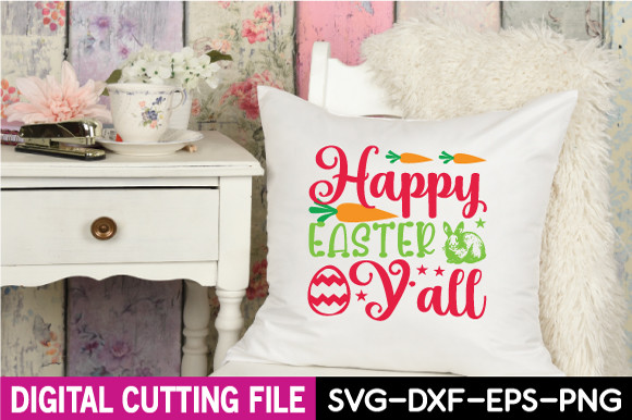 Happy Easter Y'all Svg Graphic by craftstore · Creative Fabrica