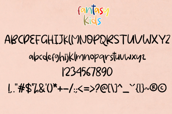 Fantasy Kids Font PNG with transparent background - Preview 3