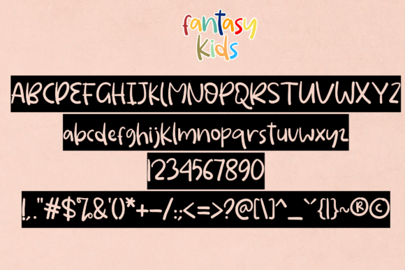 Fantasy Kids Font PNG with transparent background - Preview 4