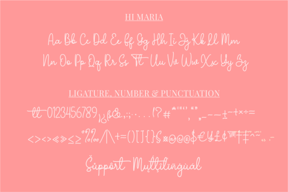 Hi Maria Font PNG with transparent background - Preview 2